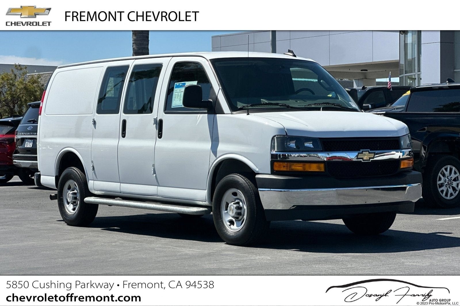 2024 Chevrolet Express Cargo 2500 Base in Summit White — front three-quarter view