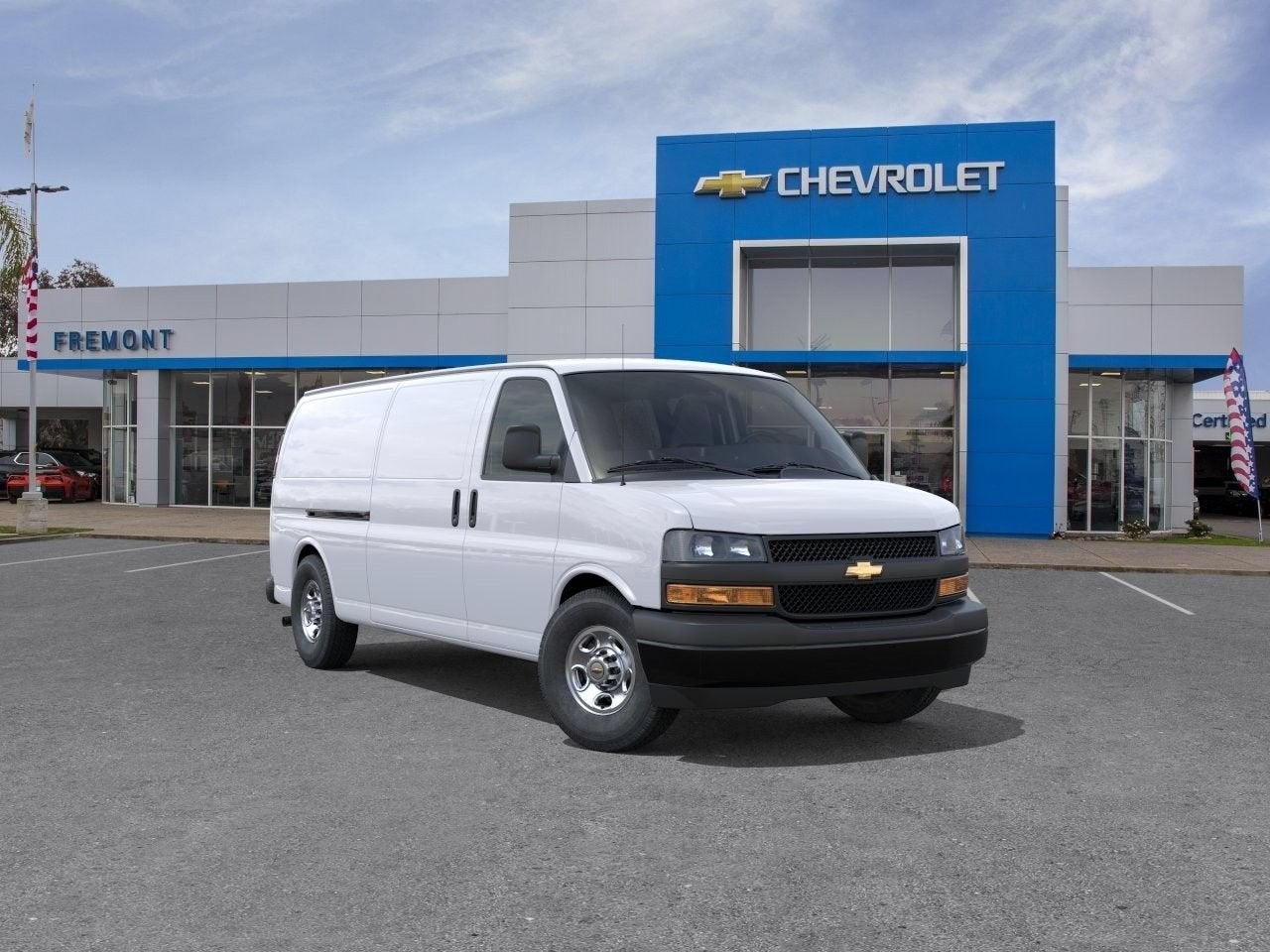2026 Chevrolet Express Cargo Base in Summit White — front three-quarter view