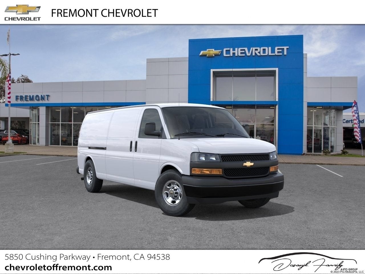 2026 Chevrolet Express Cargo Base in Summit White — front three-quarter view