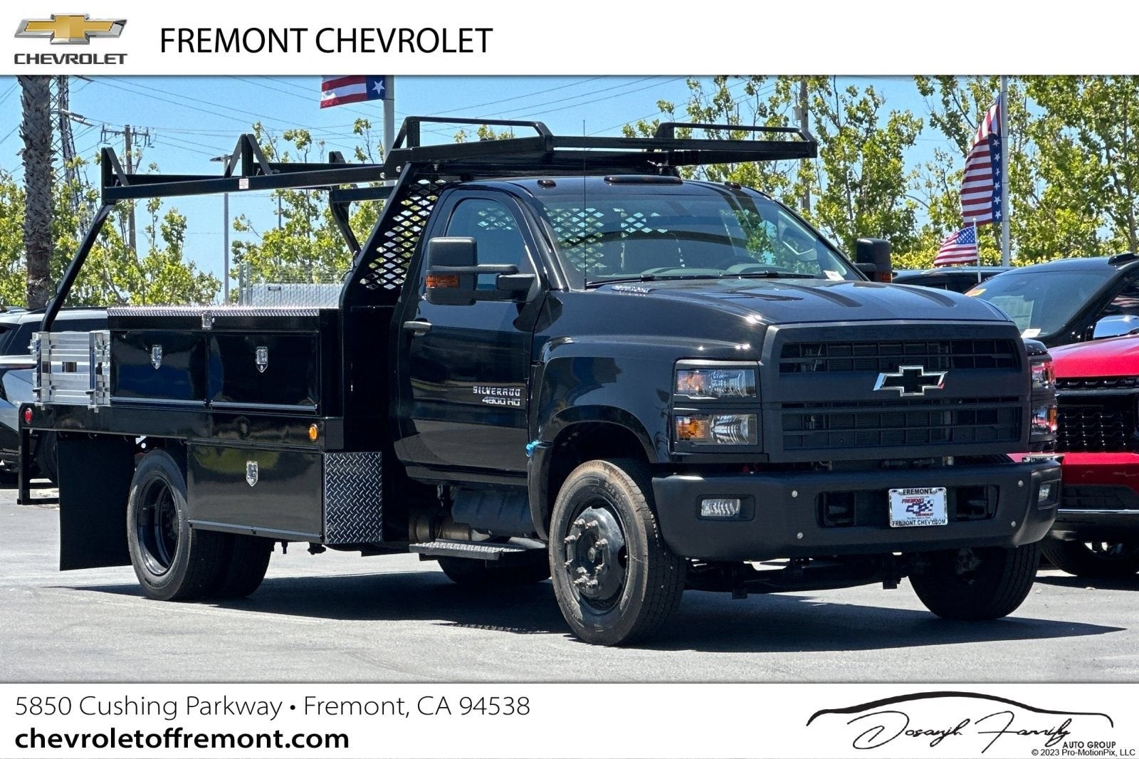 2026 Chevrolet Silverado 4500 HD Work Truck in Black — front three-quarter view