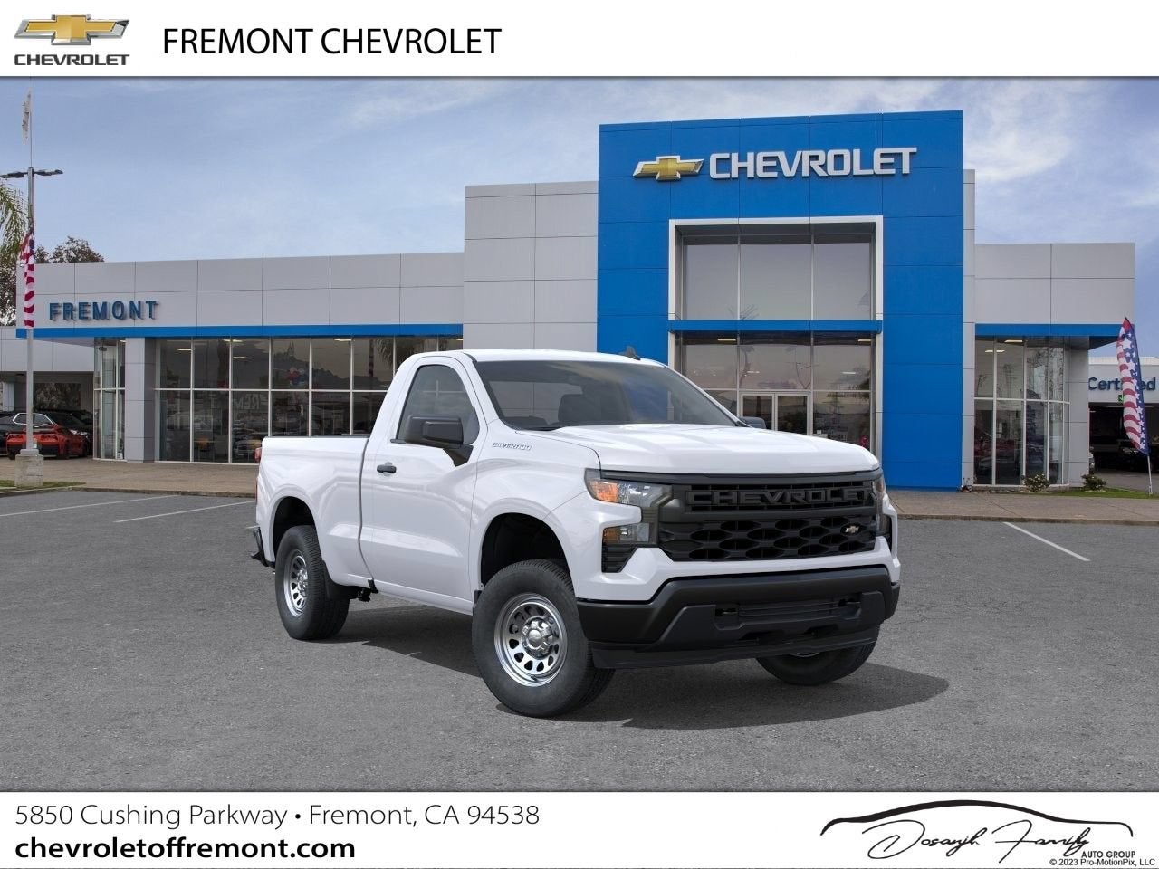 2026 Chevrolet Silverado 1500 WT in Summit White — front three-quarter view