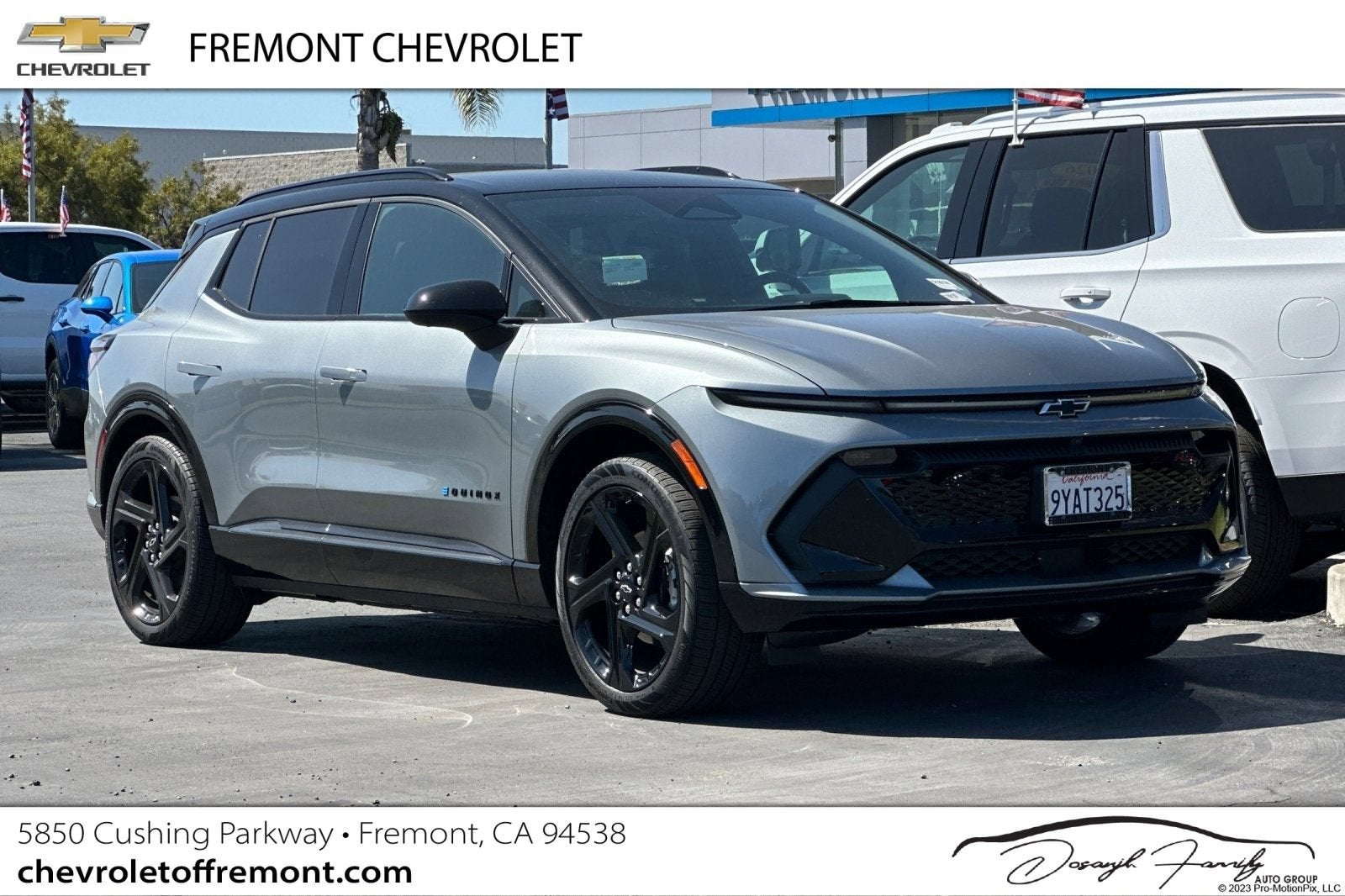 2026 Chevrolet Equinox EV RS in Sterling Gray Metallic — front three-quarter view