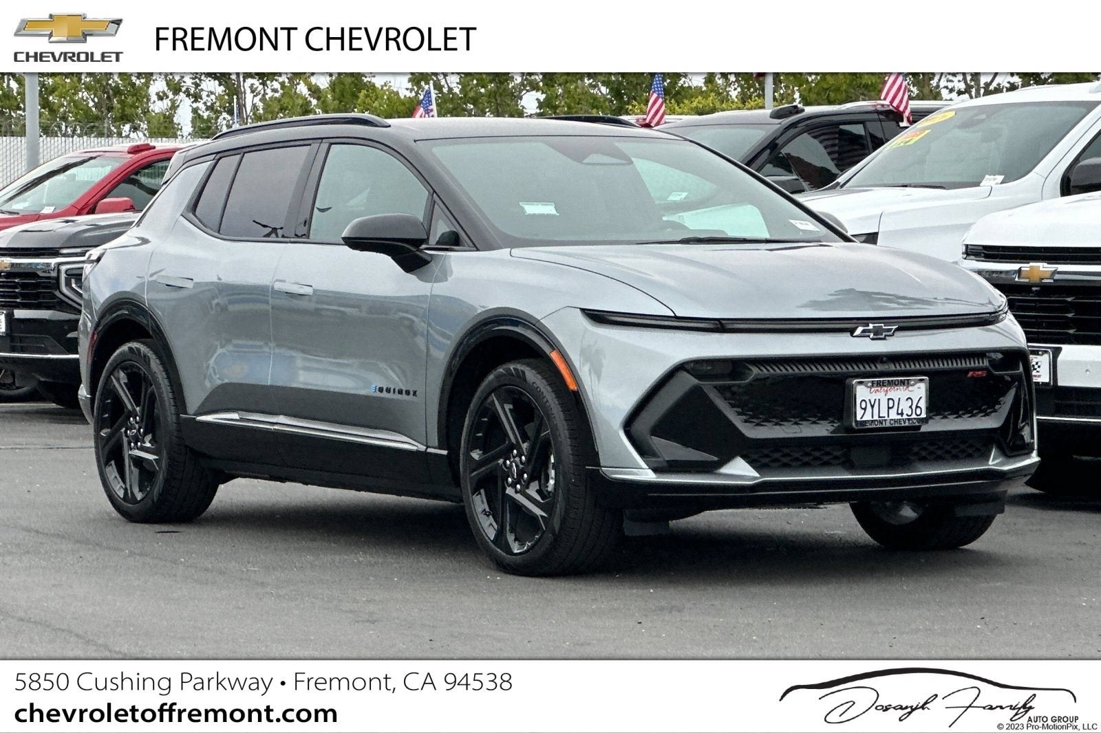 2026 Chevrolet Equinox EV RS in Sterling Gray Metallic — front three-quarter view