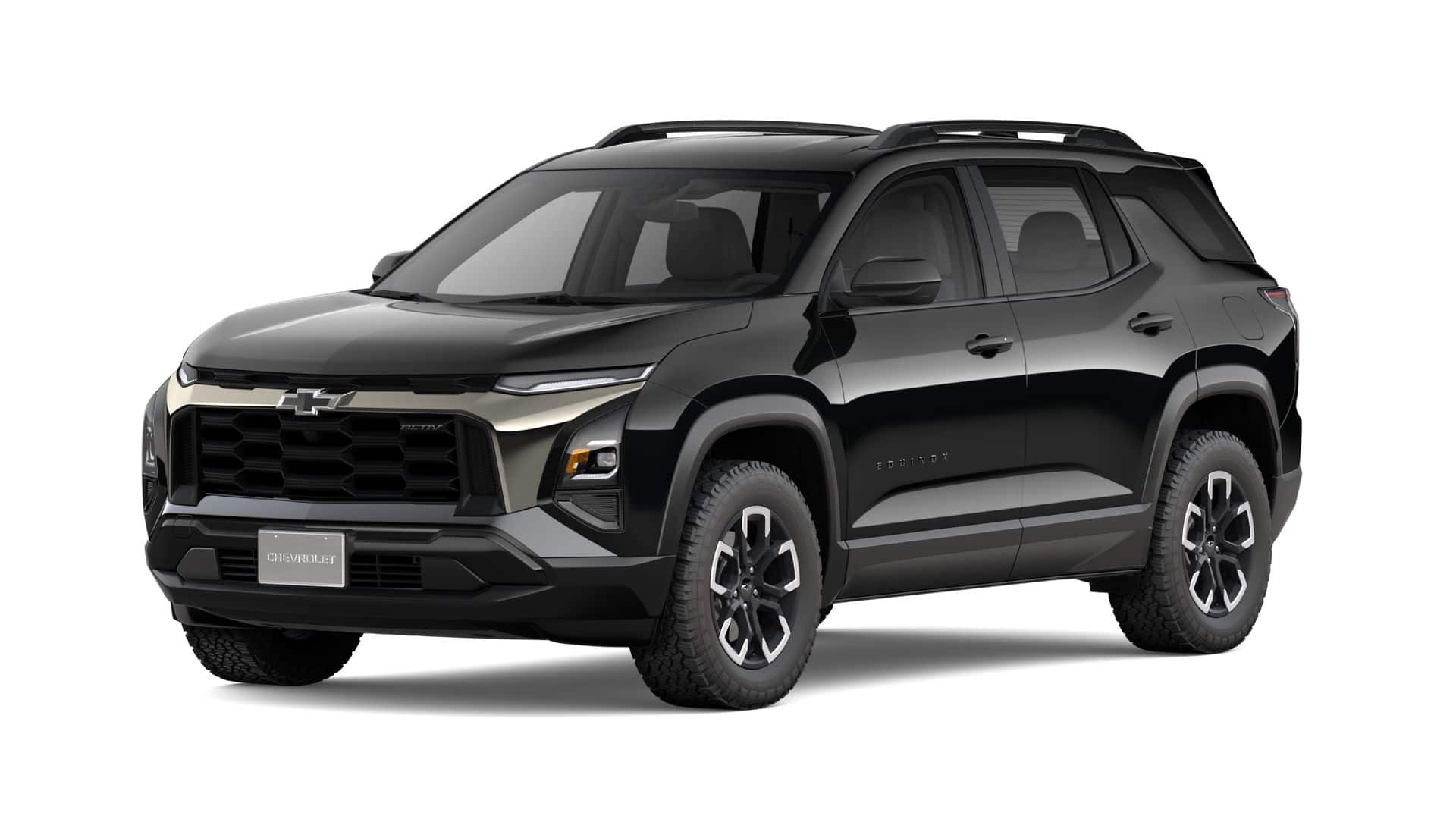 2027 Chevrolet Equinox FWD ACTIV in Mosaic Black Metallic — front three-quarter view