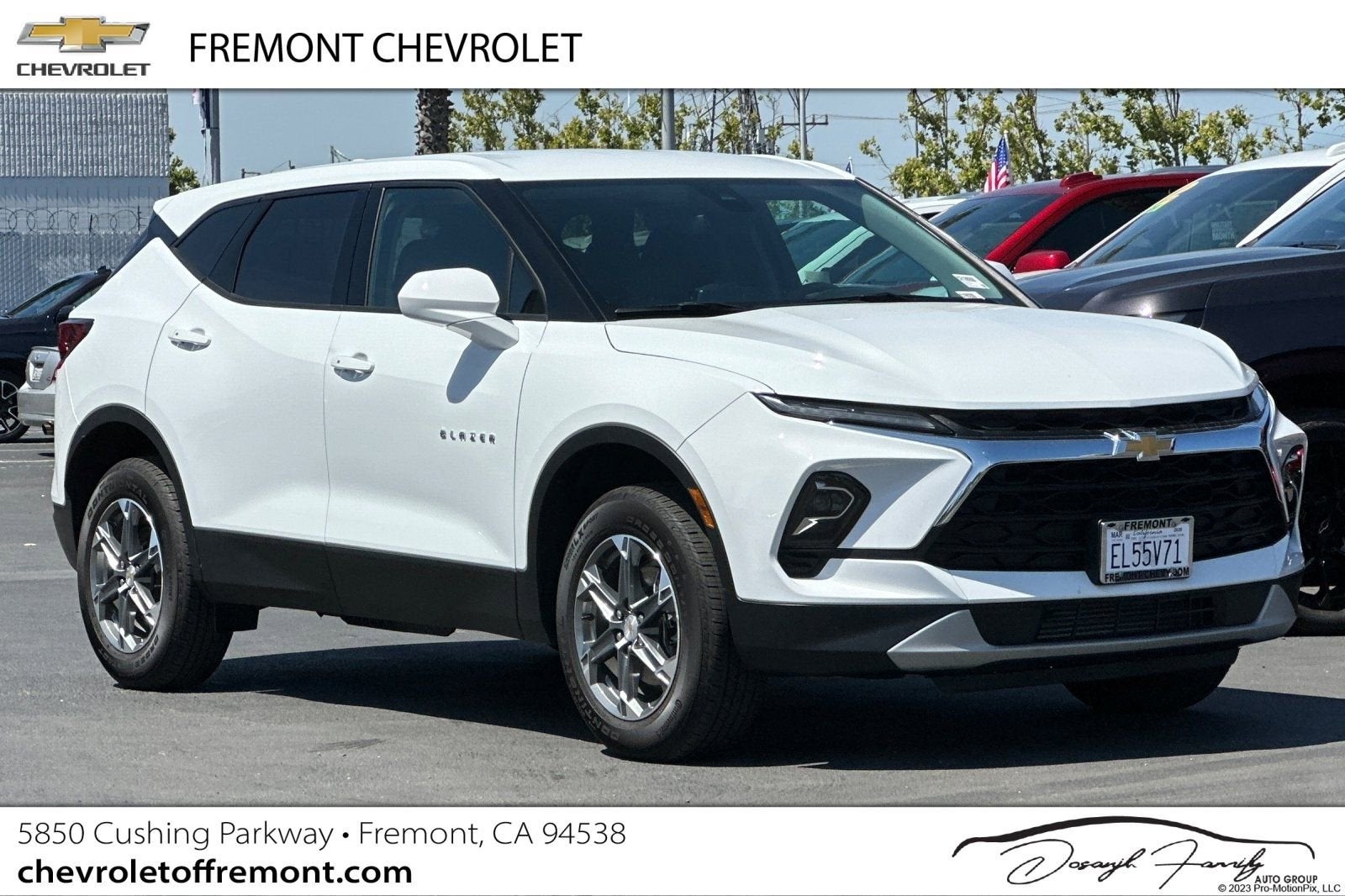 2026 Chevrolet Blazer 2LT in Summit White — front three-quarter view