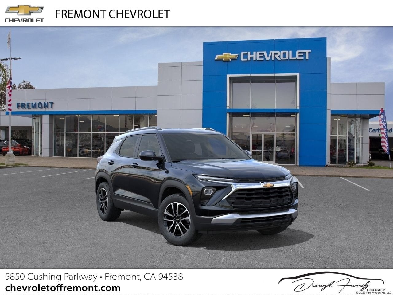 2026 Chevrolet Trailblazer LT in Mosaic Black Metallic — front three-quarter view