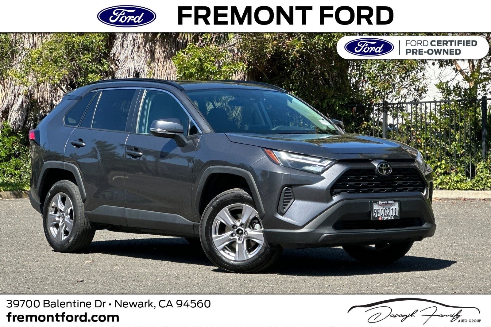 2023 Toyota RAV4 XLE in Magnetic Gray Metallic — front three-quarter view